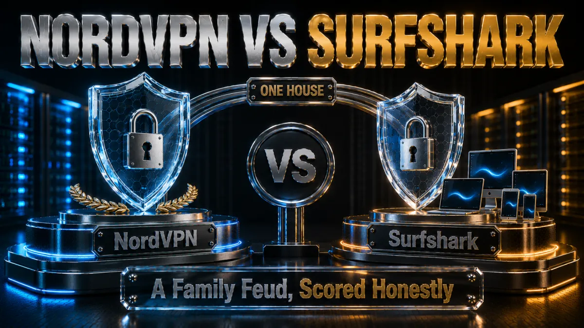 NordVPN versus Surfshark head to head: a family feud scored honestly