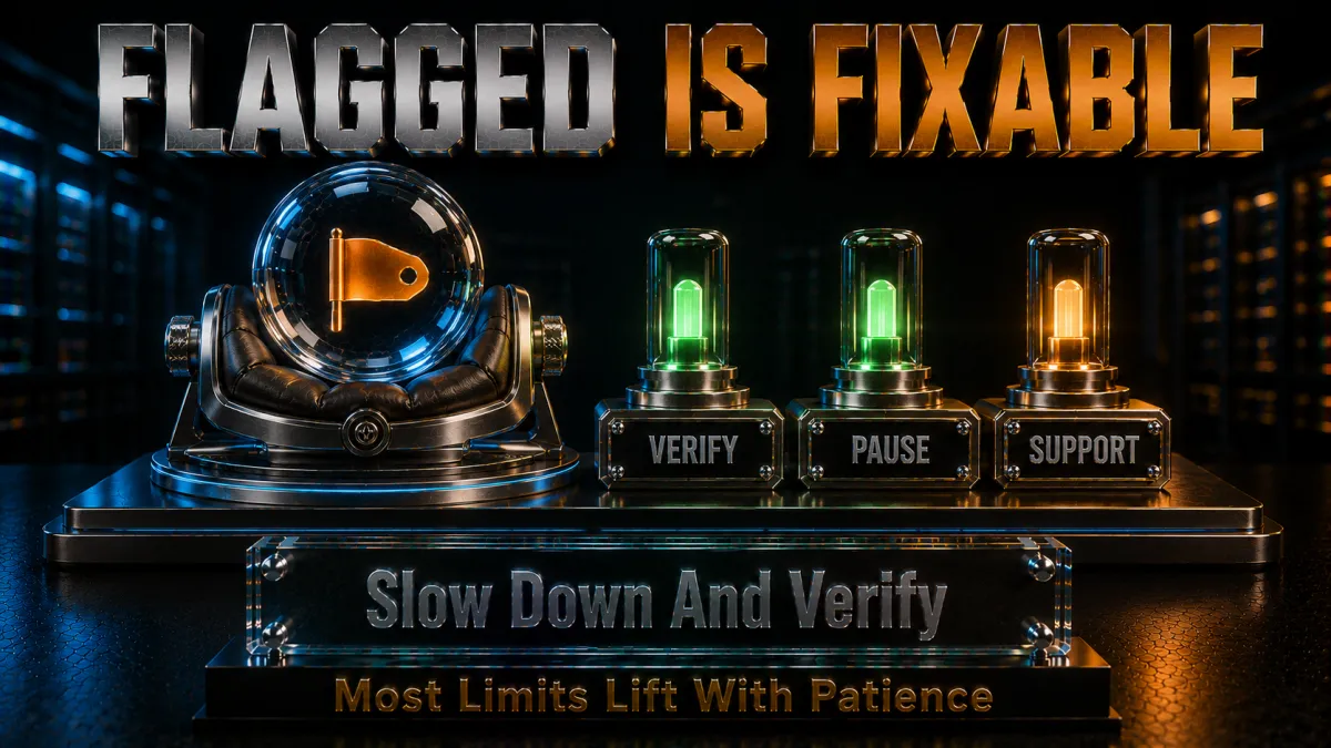 Fixing a flagged or limited PayPal session: verify, pause, contact support