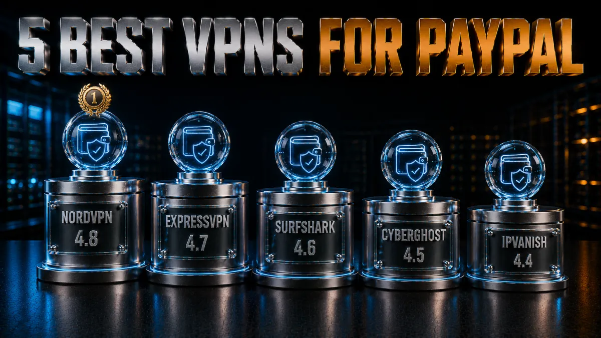 The five best VPNs for PayPal in 2026, ranked by real testing