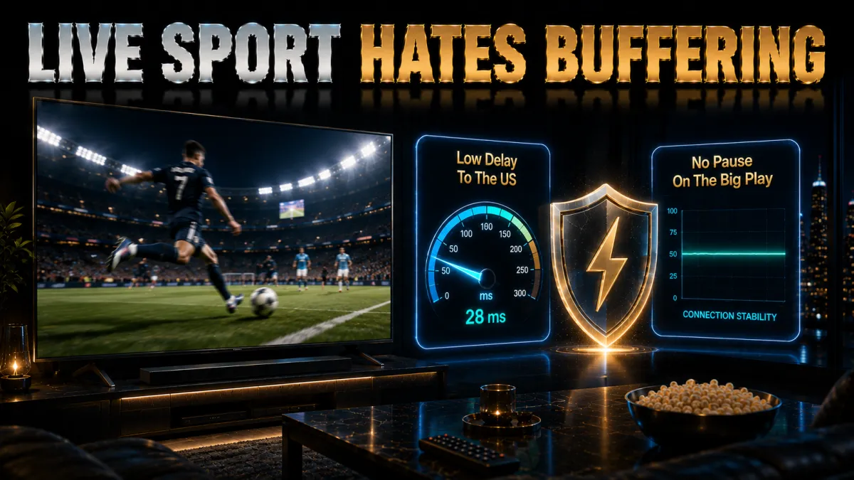 What live sport needs: low delay to the US, no pause on the big play