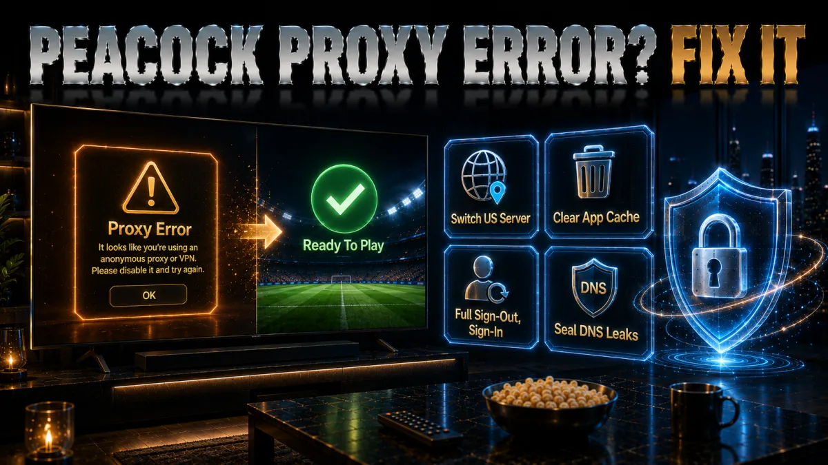 Fixing the Peacock proxy error: four fixes that work