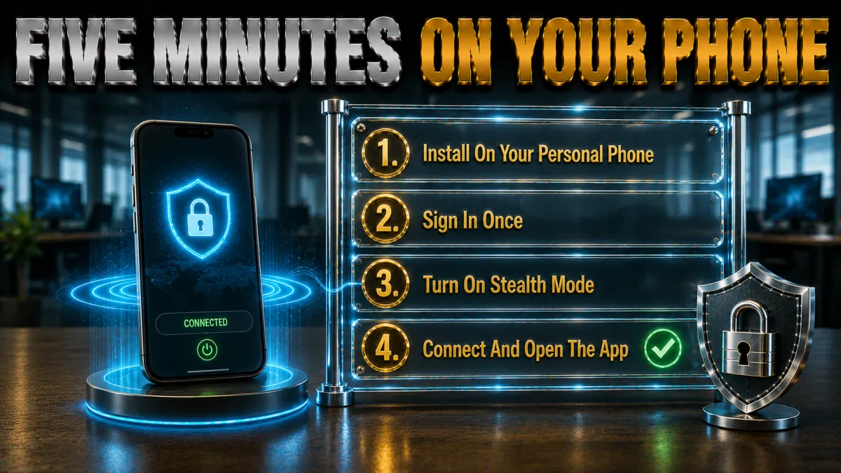 Setting it up on a personal phone in five minutes
