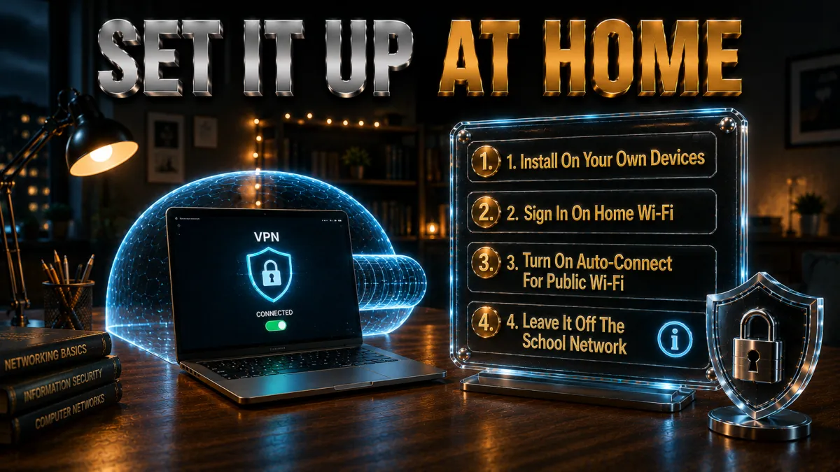 Setting up your personal VPN at home, off the school network