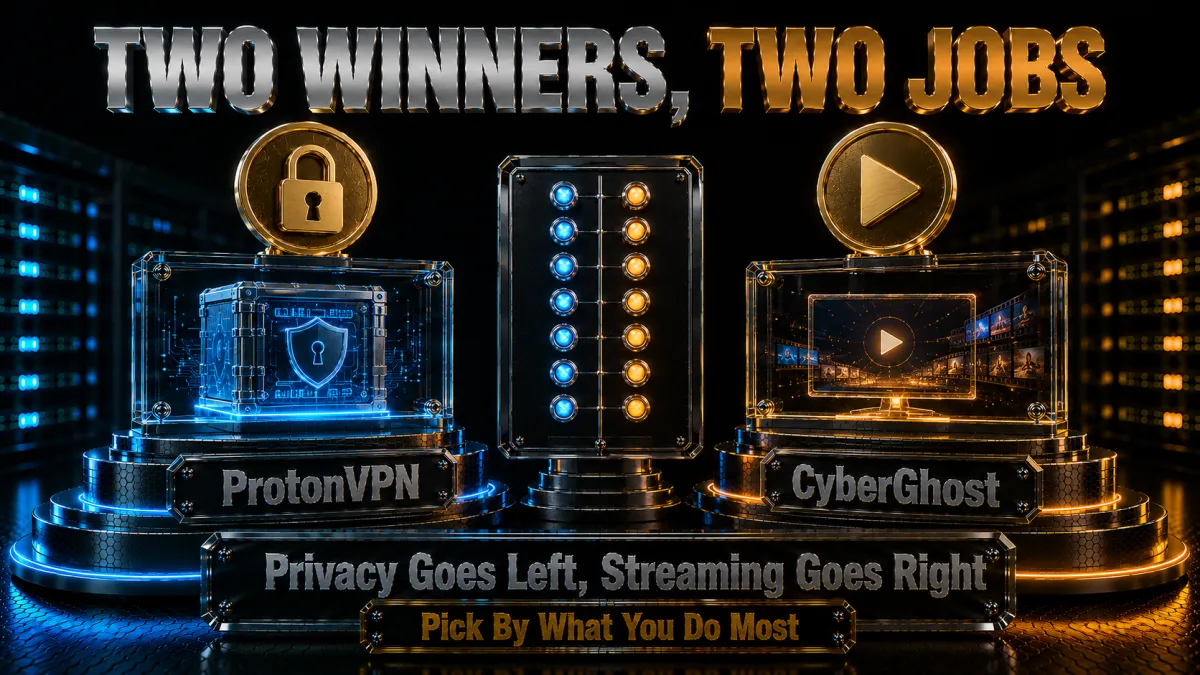 Head to head summary: privacy goes left and streaming goes right, pick by what you do most