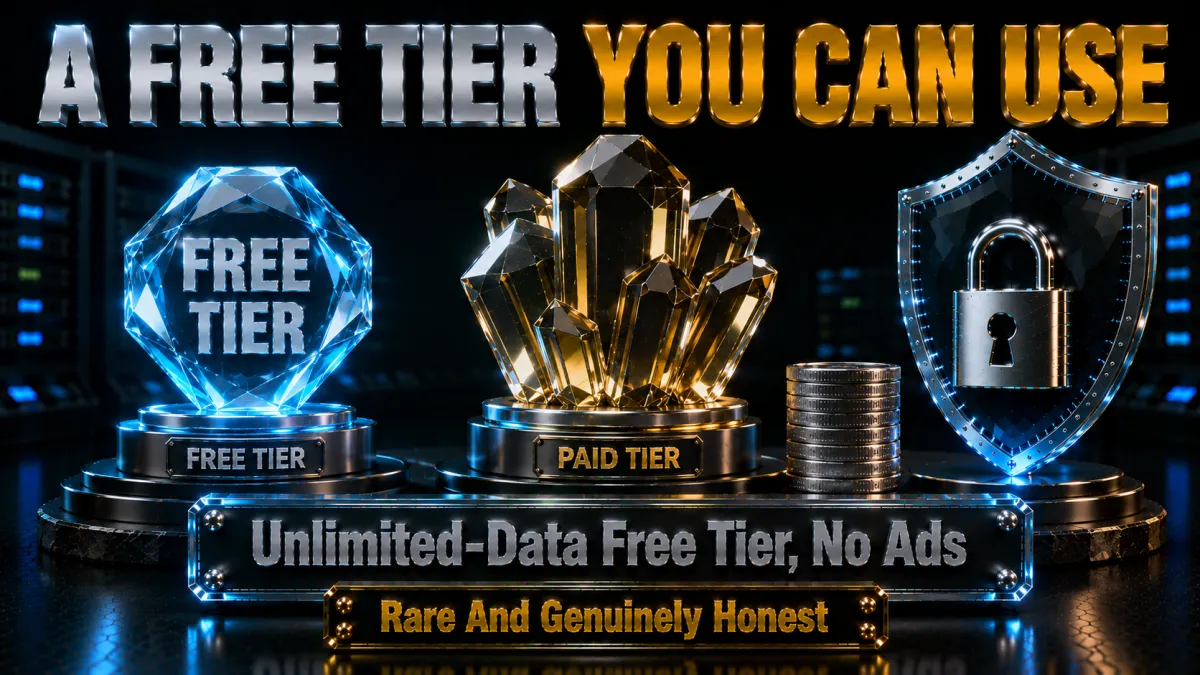 ProtonVPN pricing and value: an unlimited-data free tier with no ads, rare and genuinely honest