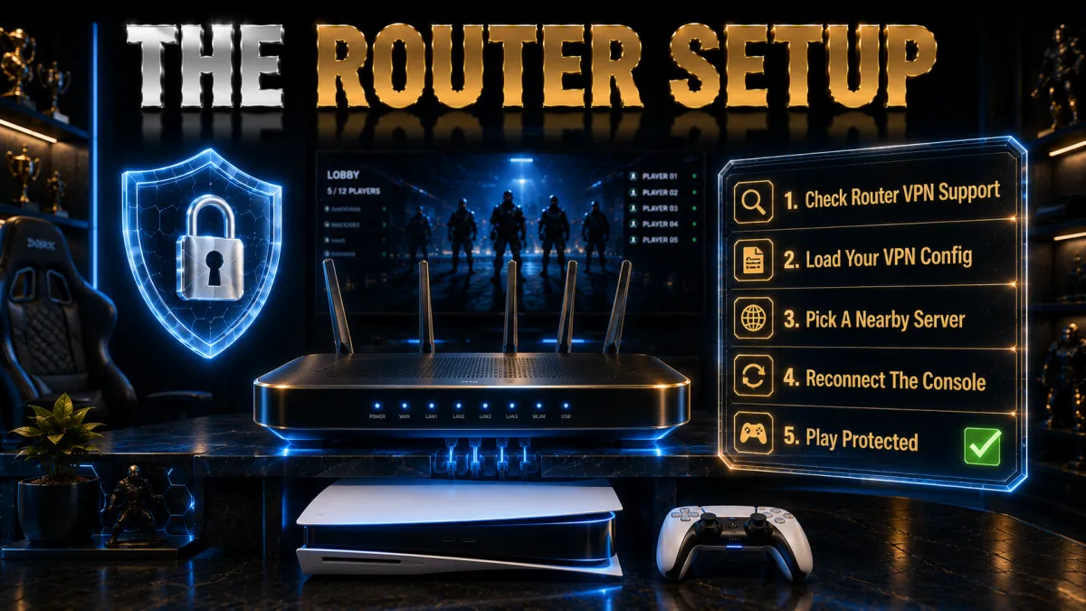 How to set up a VPN on PS5 via router step by step