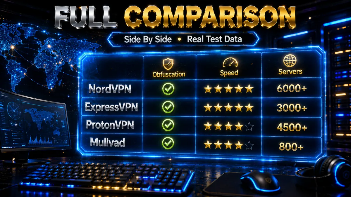 PUBG VPN ban fix full comparison: obfuscation, speed, servers
