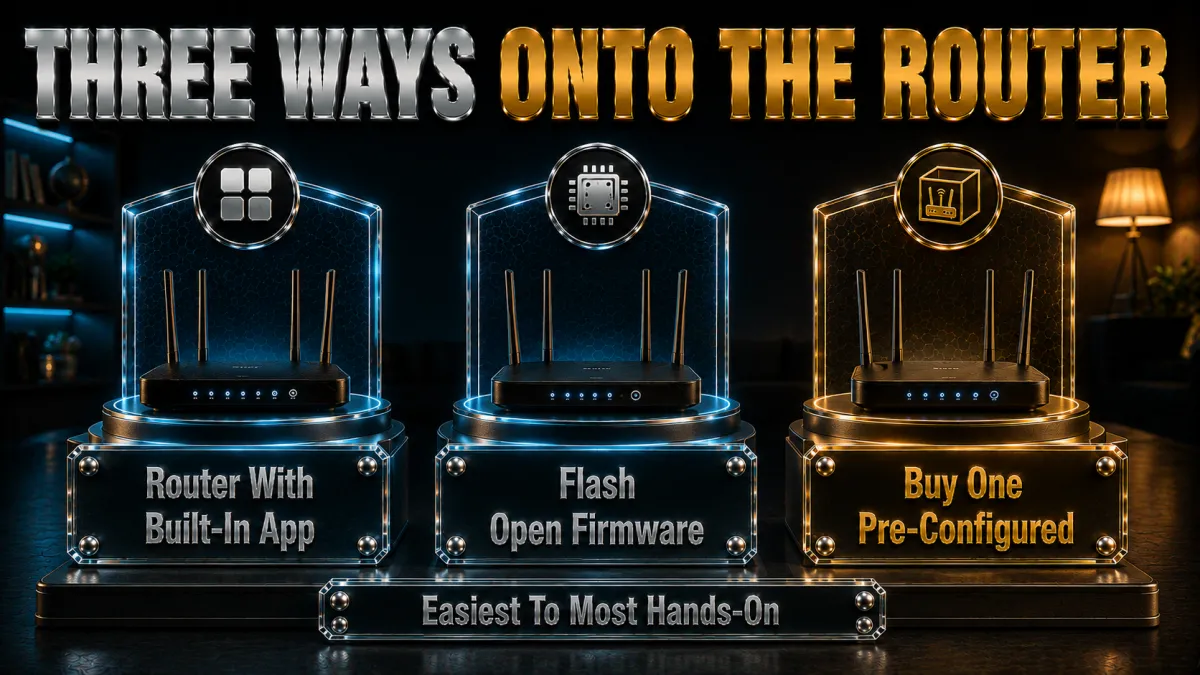 Three ways to get a VPN on your router: built-in app, flash firmware or buy pre-configured