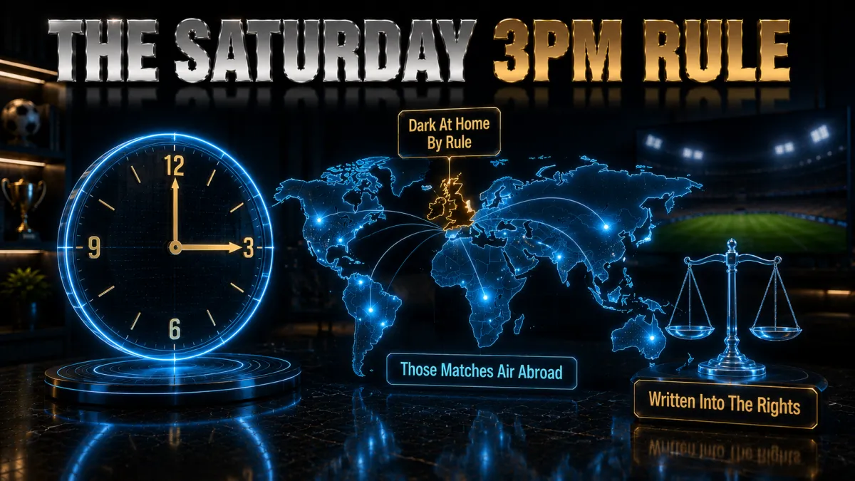 The Saturday 3pm blackout rule: dark at home by rule, those matches air abroad