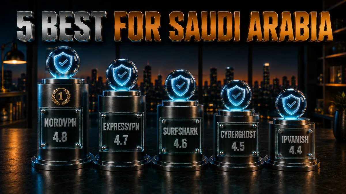 The five best VPNs for Saudi Arabia in 2026, ranked by real testing