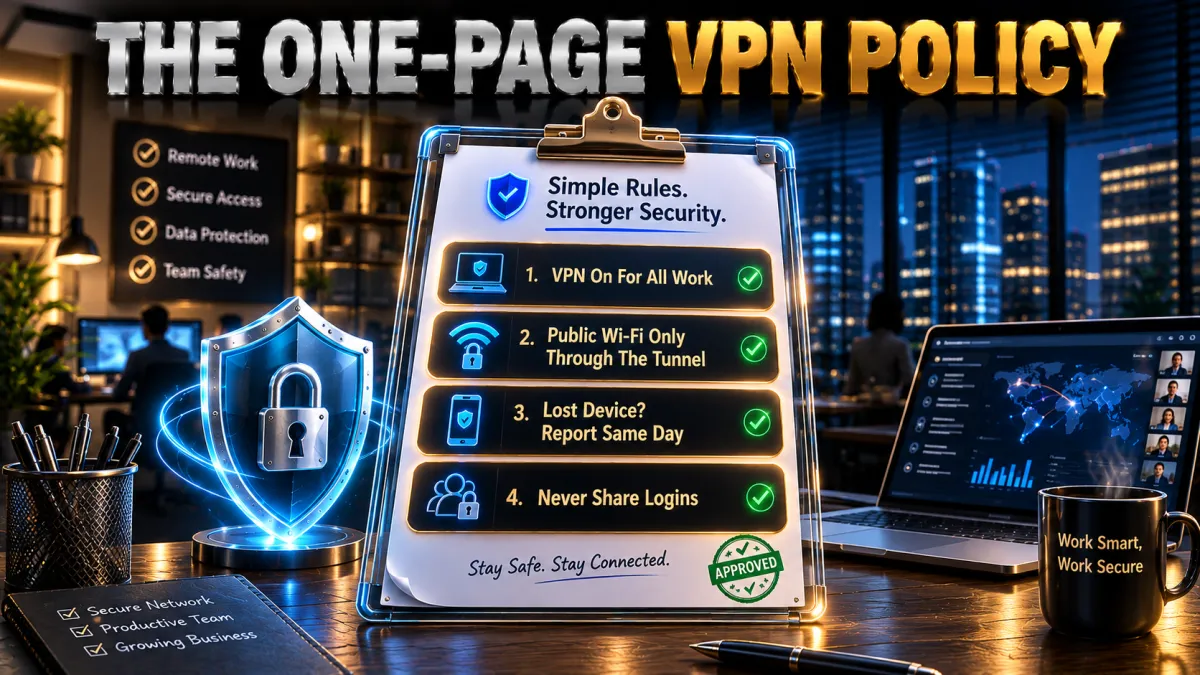 A simple one page VPN policy for staff in four rules