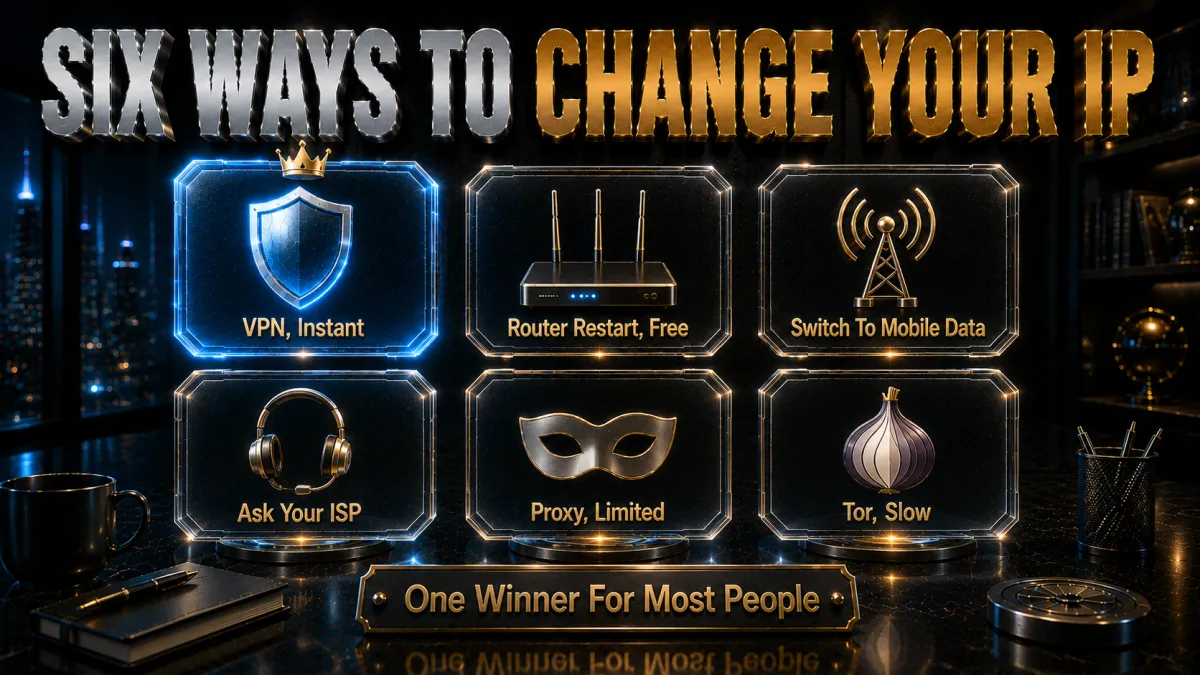Six ways to change your IP address at a glance