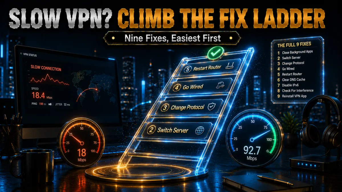 Slow VPN in India: climb the nine fix ladder, easiest first