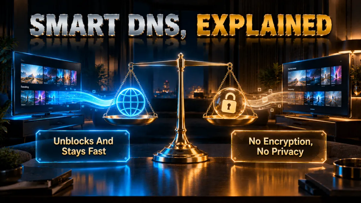 Smart DNS explained honestly: unblocks and stays fast, but no encryption