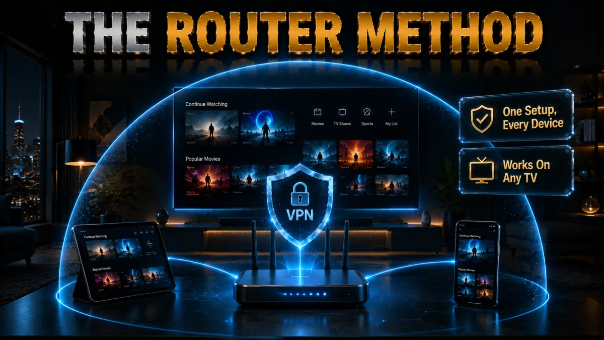 The router method for Smart TVs: one setup covers every device