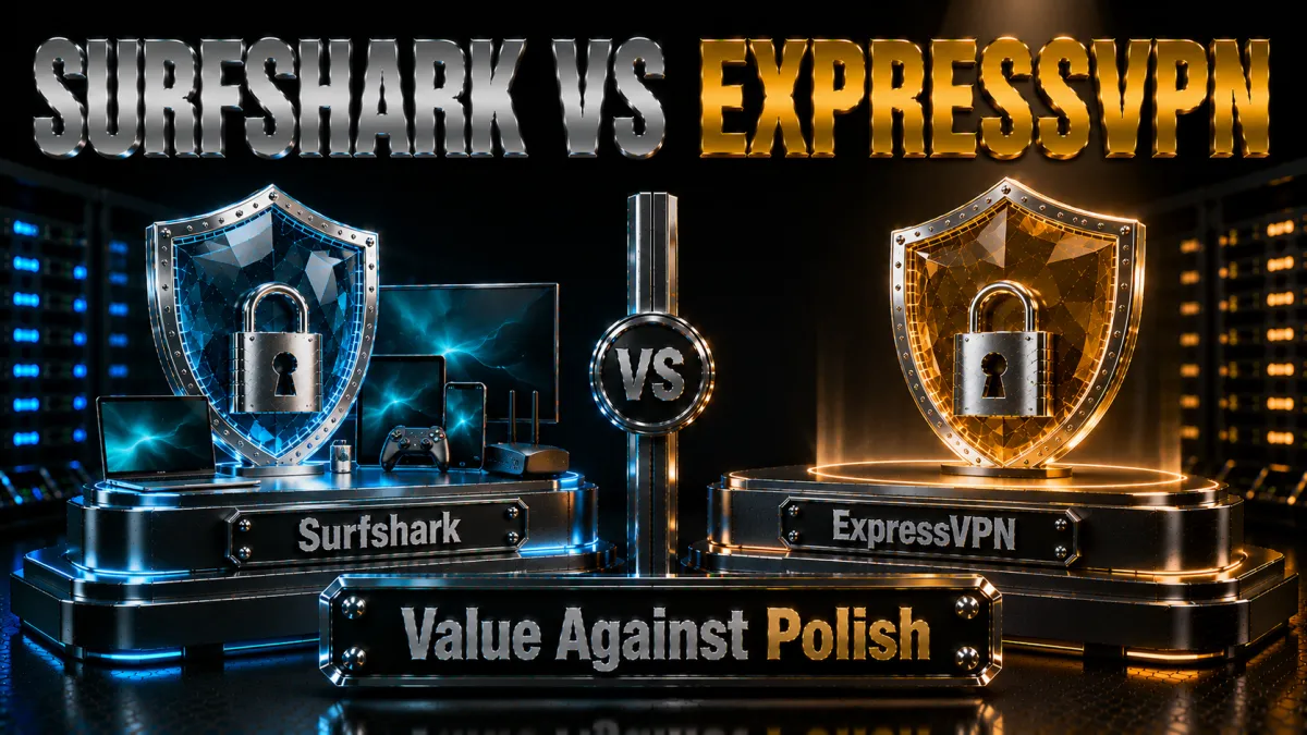 Surfshark versus ExpressVPN head to head: value against polish