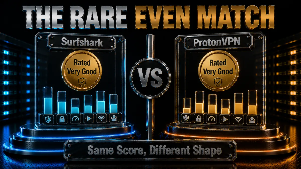 The two scorecards side by side: the rare even match, same score different shape