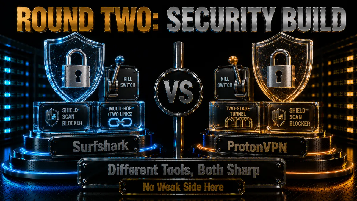 Round two security build: different tools but both sharp, no weak side here