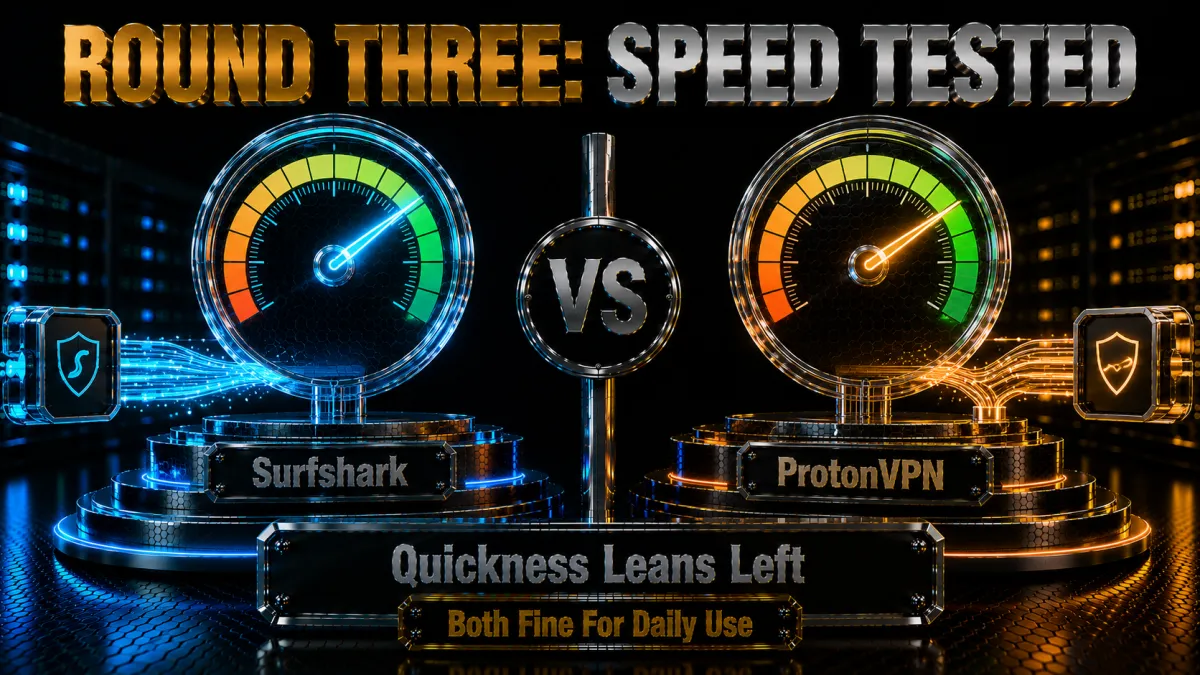Round three speed tested: quickness leans left, both fine for daily use