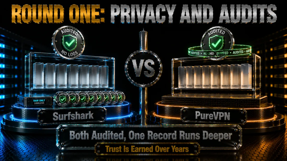 Round one privacy and audits: both audited but one record runs deeper