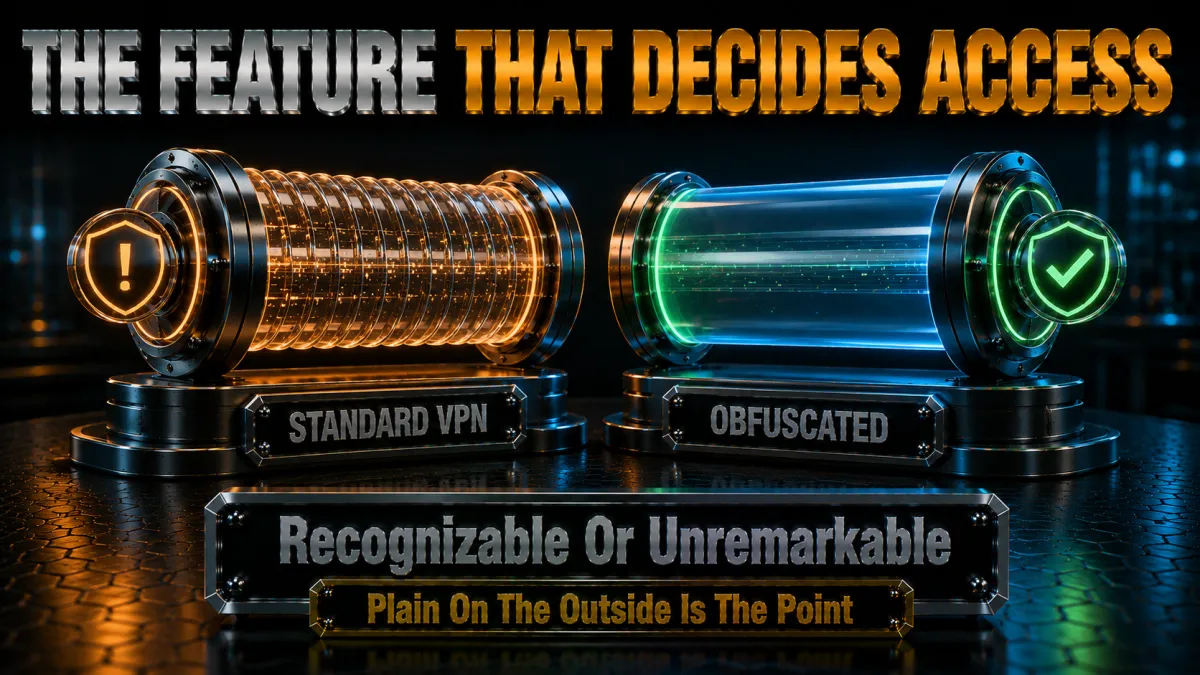 Obfuscation is the feature that decides access on networks that block VPNs