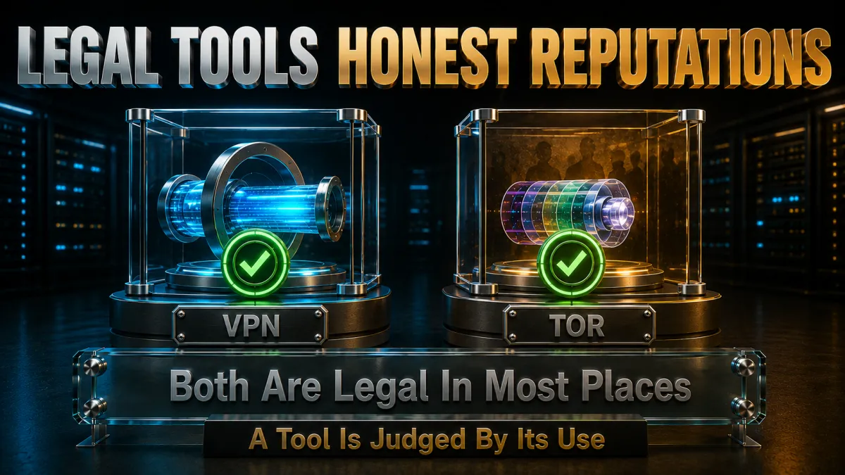 Legality and reputation: both tools are legal in most places, a tool is judged by its use
