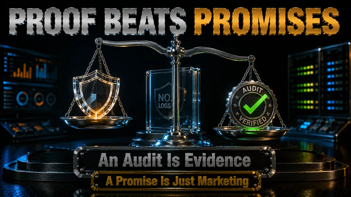 Proof beats promises: an audit is evidence, a promise is just marketing