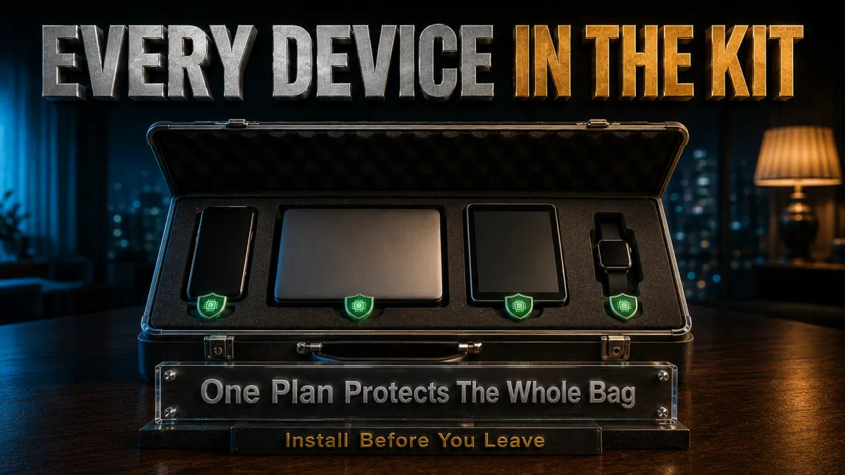Covering every device you travel with: one plan protects the whole bag