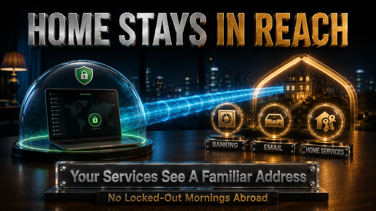 Reaching your banking, email and home services abroad: home stays in reach
