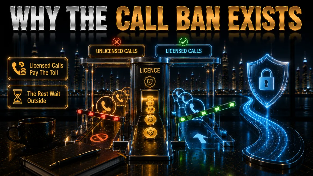 Why the UAE call ban exists: licensed calls pay the toll, the rest wait outside