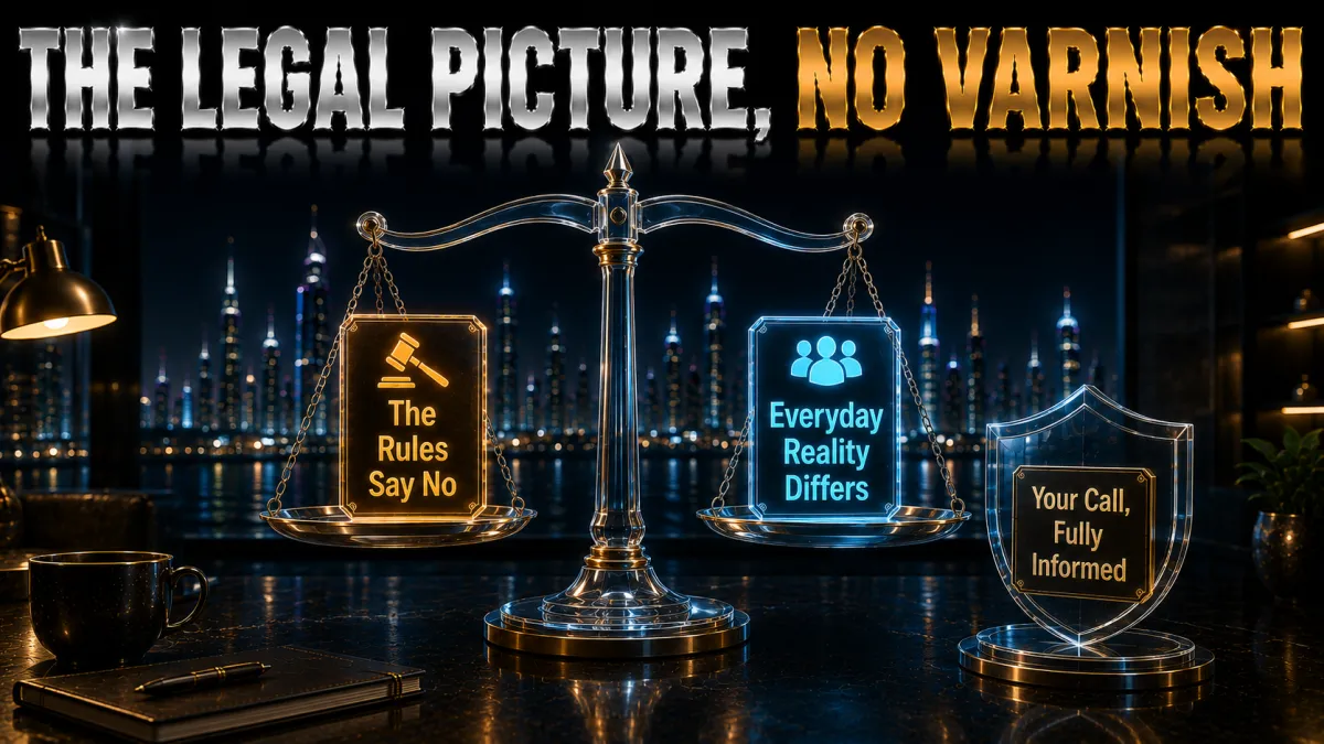The legal picture with no varnish: the rules say no, everyday reality differs
