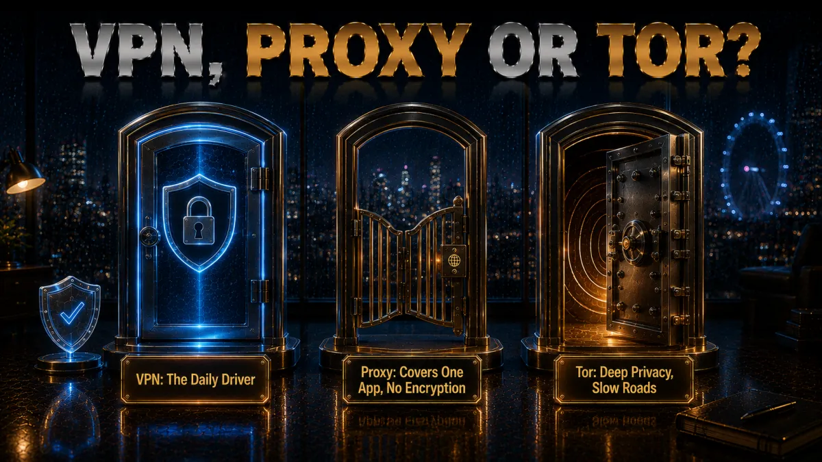 VPN, proxy or Tor for the UK: the VPN is the daily driver