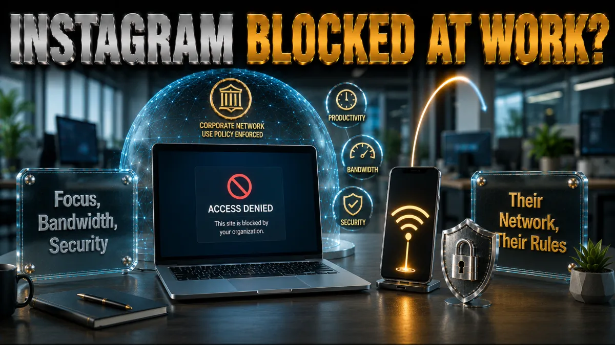 Why Instagram gets blocked at work: focus, bandwidth, security, their network their rules