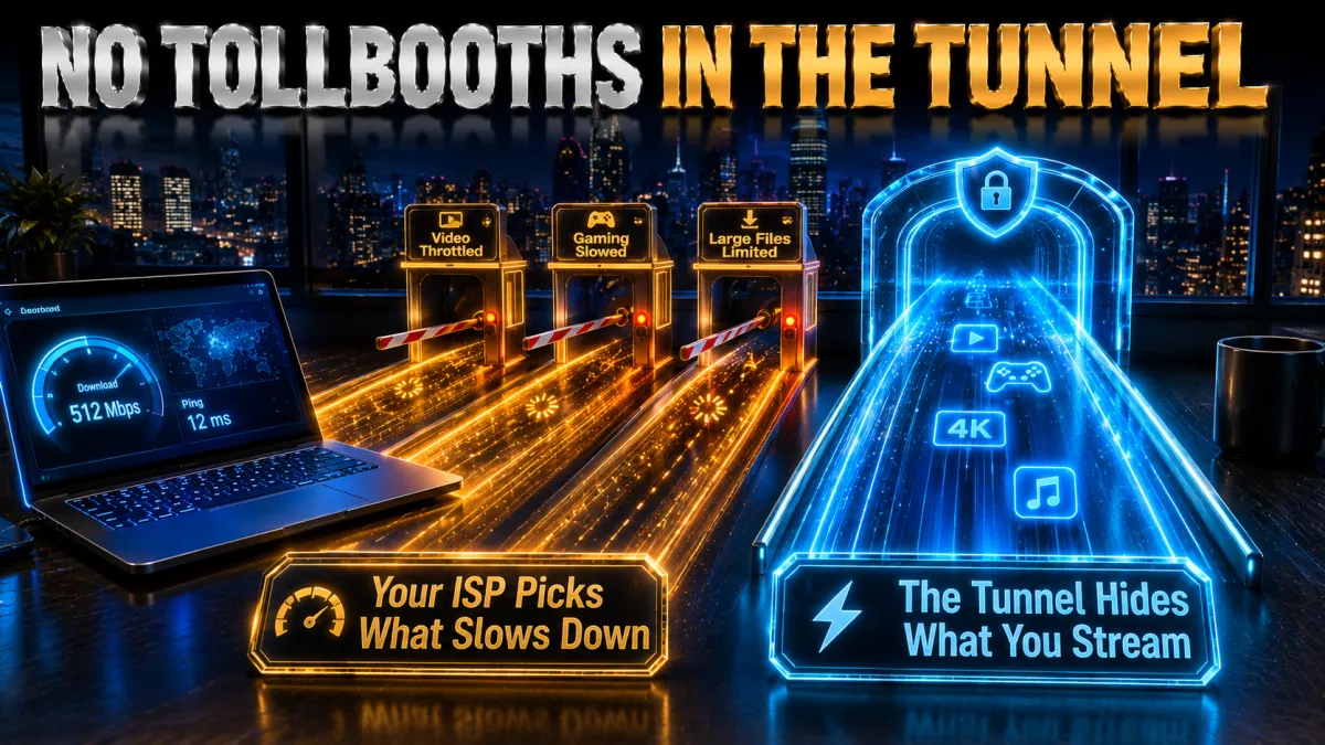 Net neutrality and throttling: no tollbooths inside the VPN tunnel