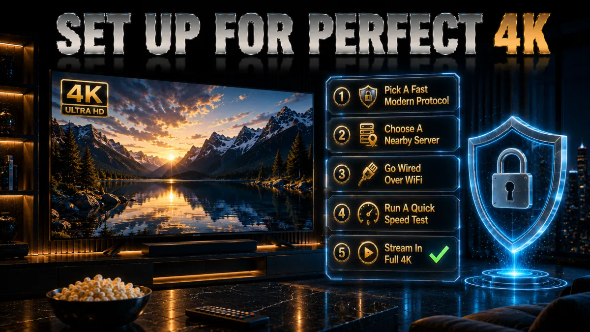 How to set up a VPN for perfect 4K streaming step by step