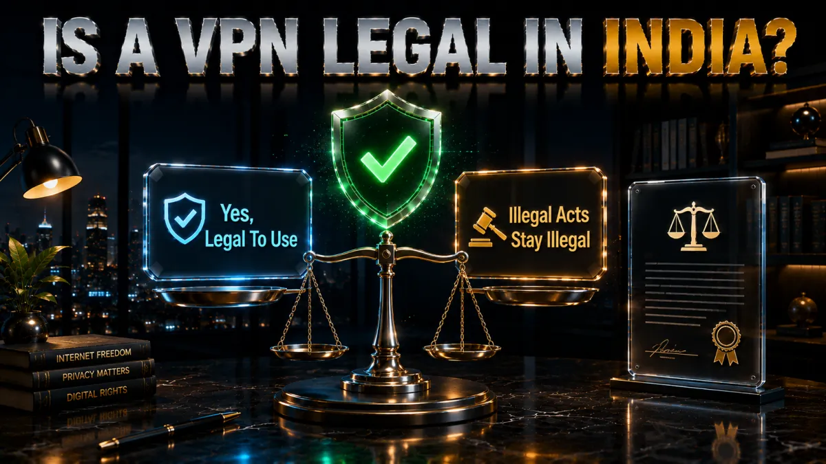 Is a VPN legal in India: yes, legal to use, illegal acts stay illegal
