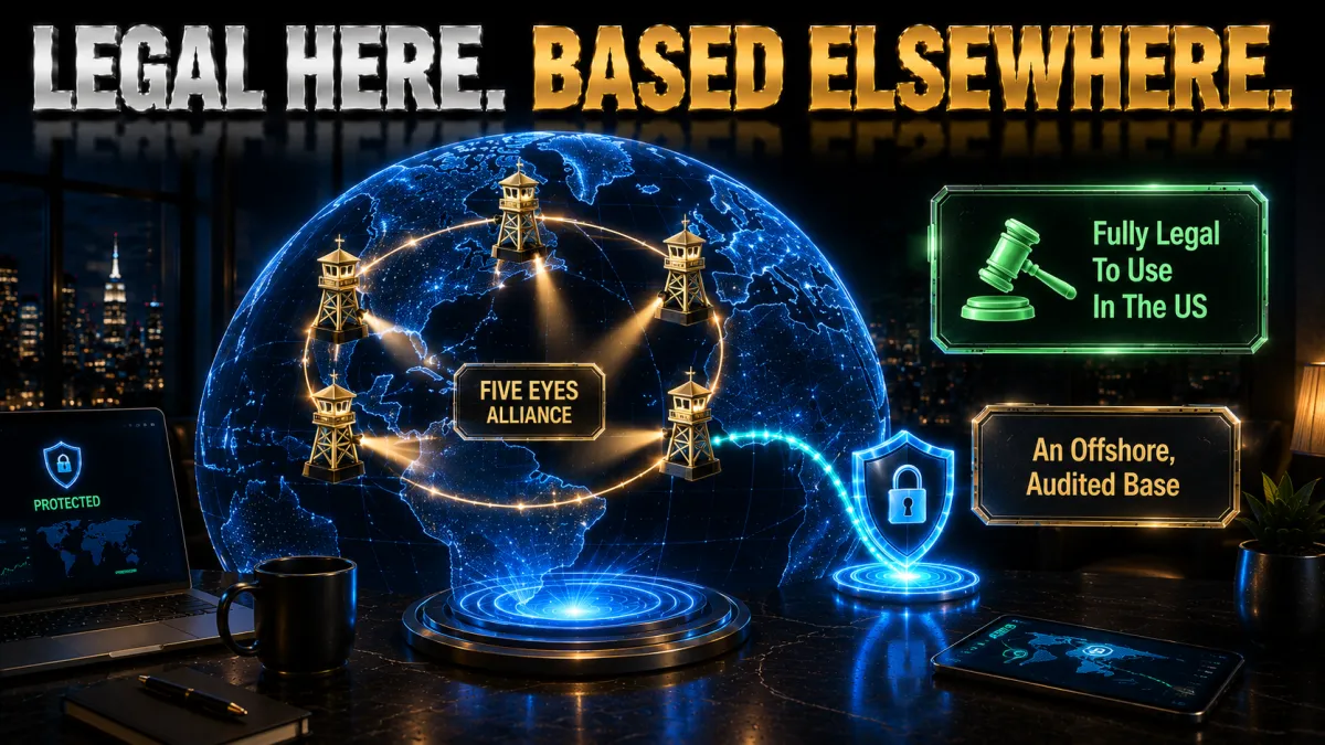 Is a VPN legal in the USA: legal for normal use, best based outside the Five Eyes