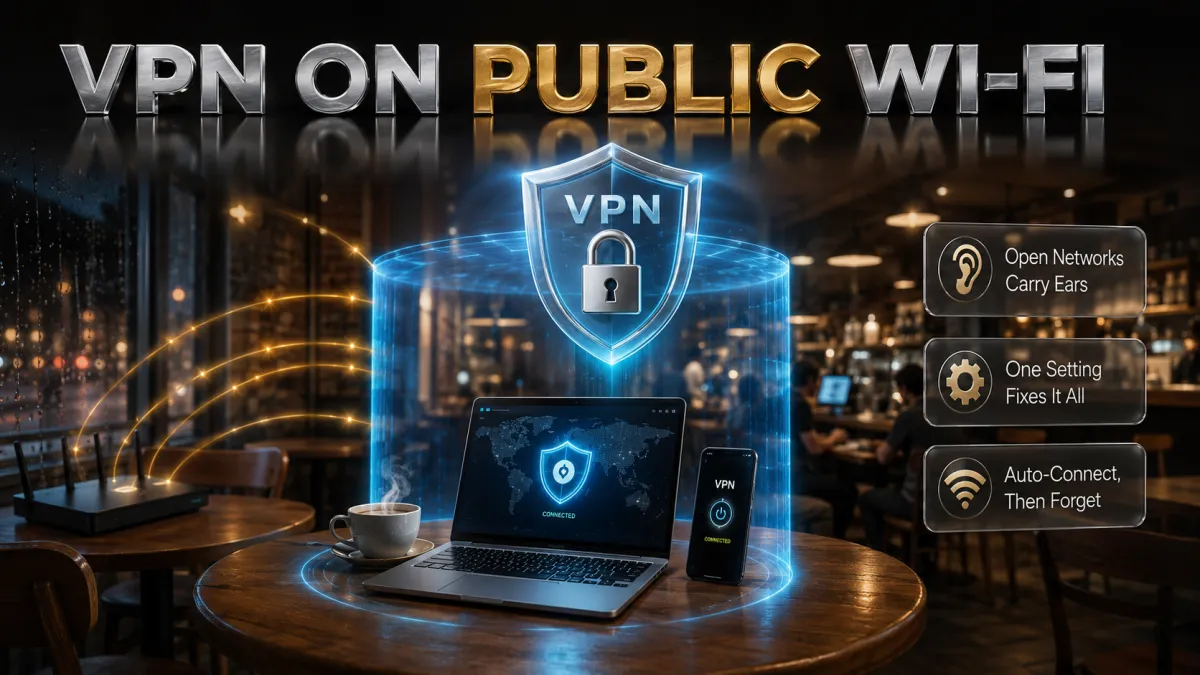 How to use a VPN on public wifi: open networks carry ears, auto connect then forget