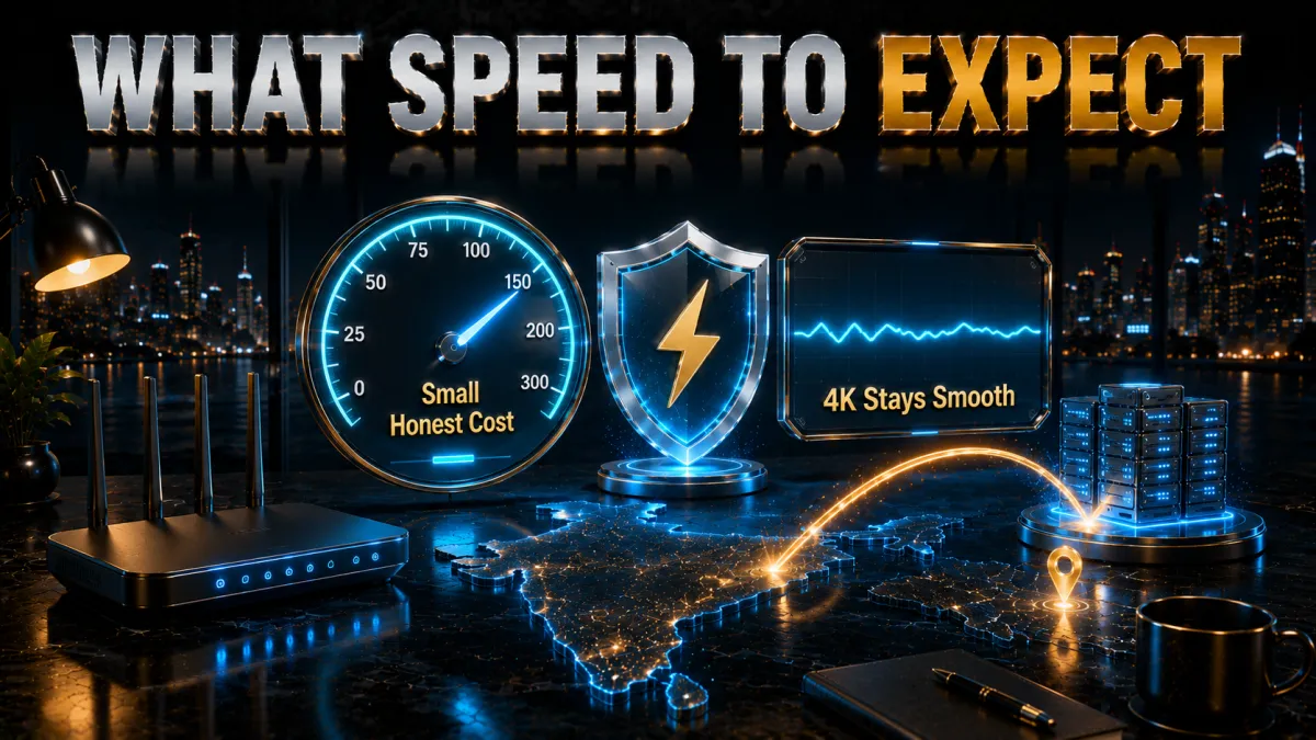 What VPN speeds to expect in India: a small honest cost, 4K stays smooth