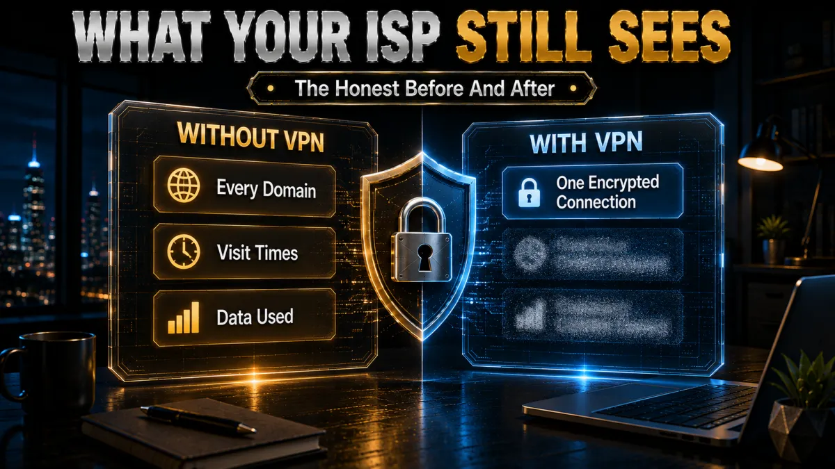 What your ISP still sees when you use a VPN: the honest before and after