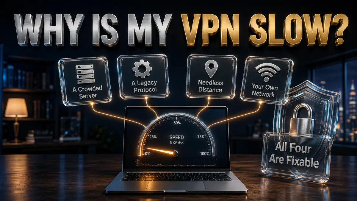 Why is my VPN slow: a crowded server, a legacy protocol, needless distance or your own network