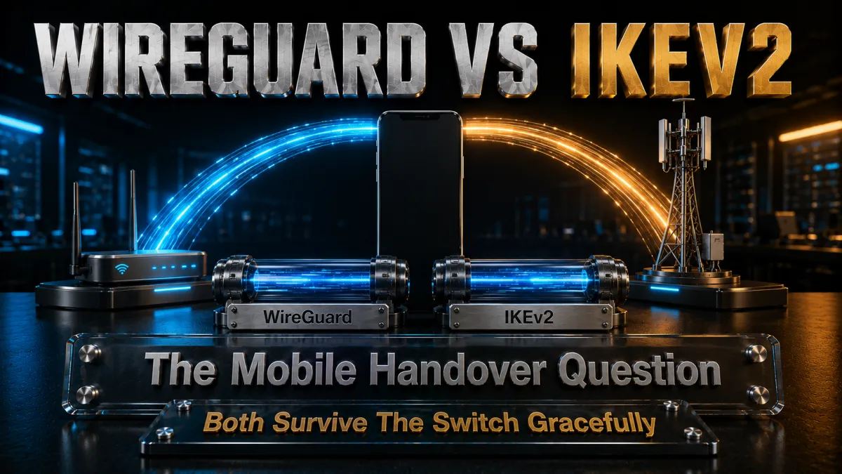 WireGuard vs IKEv2: the mobile handover question, both survive the network switch gracefully