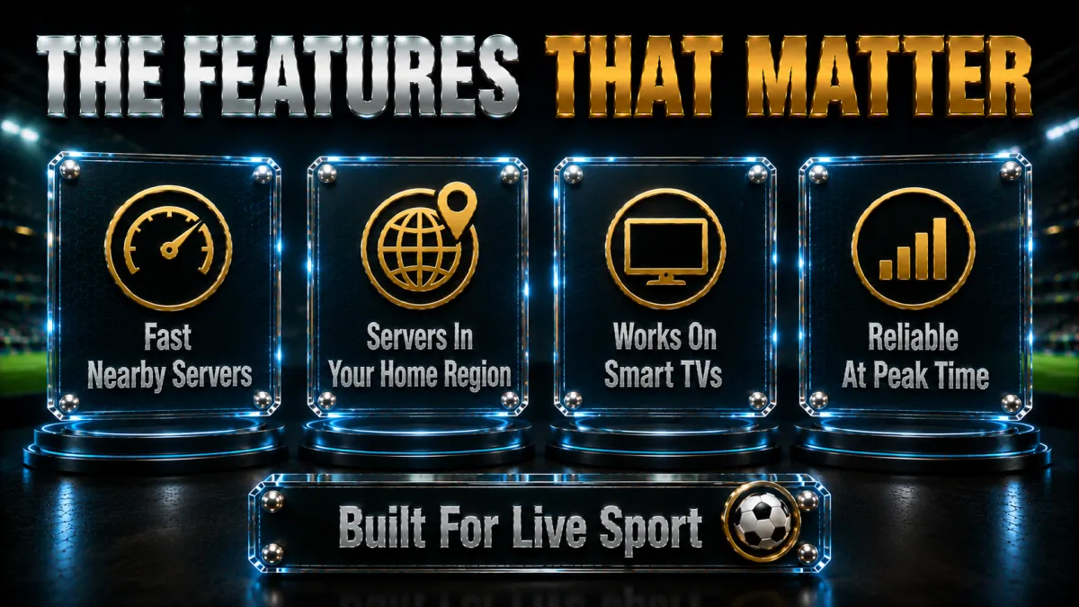 The VPN features that matter most for the World Cup: fast servers, home region, live reliability