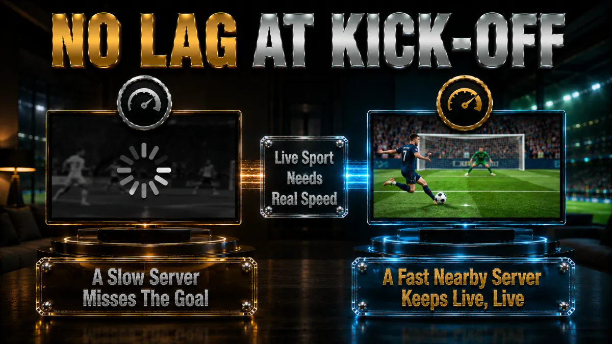 Speed and buffering for a live match: a fast nearby server keeps live truly live